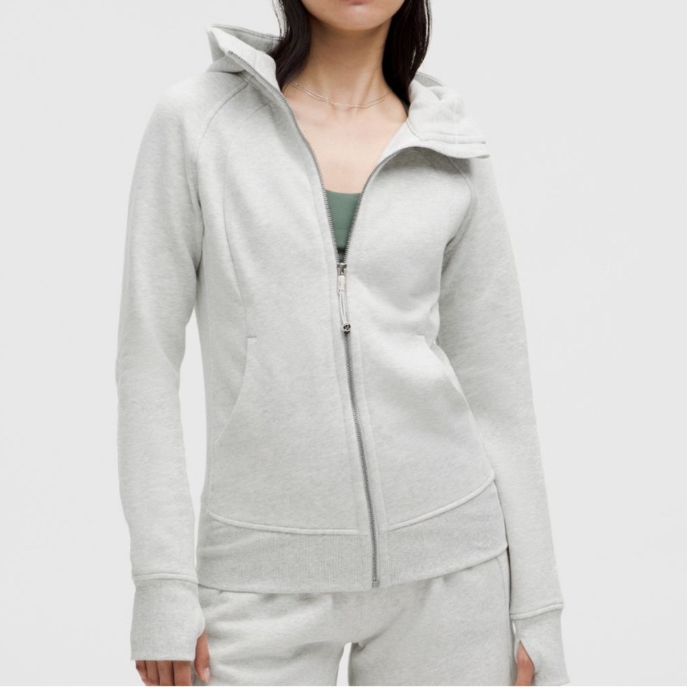 Lululemon scuba full zip light grey